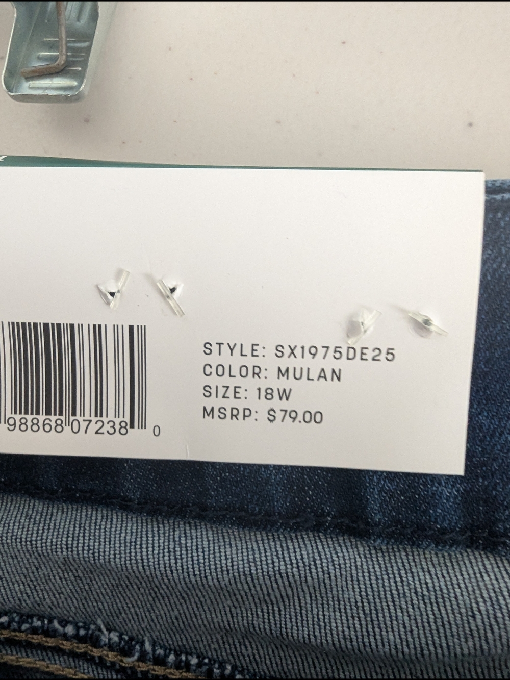 Seven7 Tummyless High Rise Skinny Jeans 18W NWT Dark Wash Stretch Denim - Picture 6 of 9